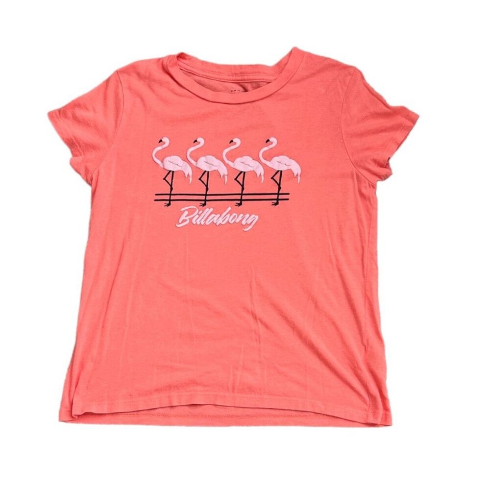 Billabong Flamingos Shirt Size Large (12/14) GUC